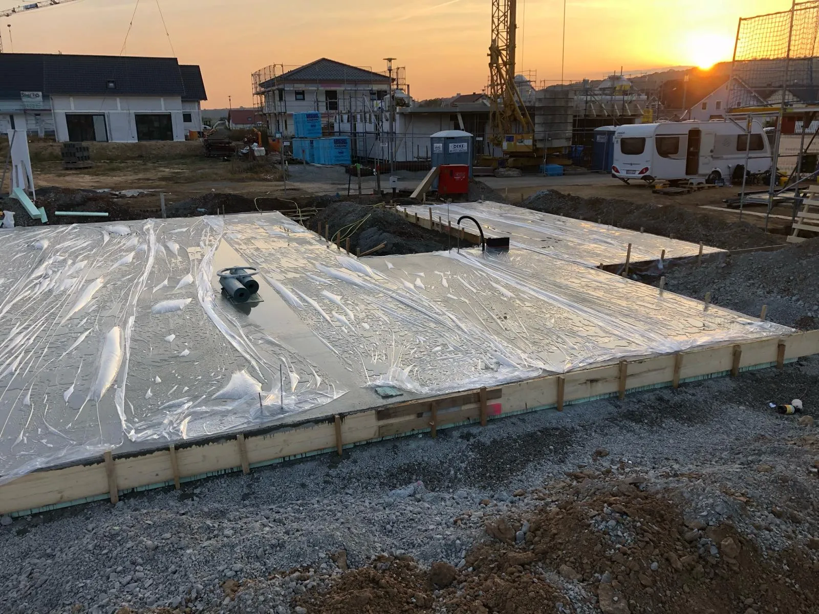 Baustelle des BAM Bauunternehmens