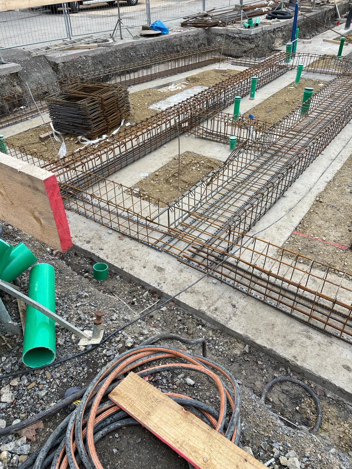 Baustelle des BAM Bauunternehmens